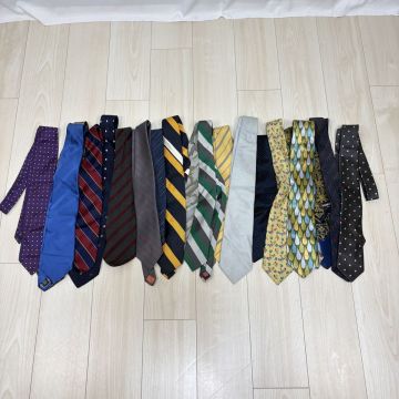 ネクタイ 大量まとめ売り セット YSL等 ブランド多数 シルク混 ストライプ ドット柄 メンズ 現状品