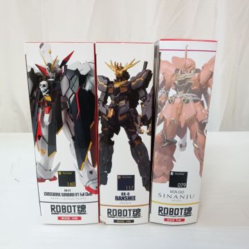 や138【送80】1円～ 未開封 ROBOT魂 160 クロスボーン・ガンダムX1フルクロス 117 バンシィ 079 シナンジュ まとめセット