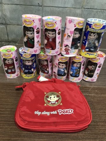 ★E20　まとめて　不二家　ペコちゃん　peko　マスコット　ぬいぐるみ　人形　マイリトルペコちゃん　ショルダーバッグ　グッズ