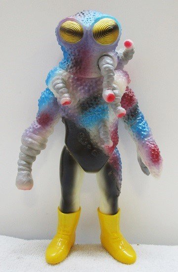 ■【現状渡し・ヘッダー等欠品】東映レトロソフビコレクション　仮面ライダー　ヒルカメレオン　蓄光 メディコム・トイ