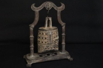 TB526中国 仏教美術 古銅 釣鐘◇青銅製/唐物/古玩/喚鐘/吊鐘/半鐘/梵鐘/行事鐘/報鐘/祭壇用/工芸/時代/骨董/古美術/古道具タグボート
