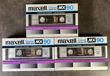 ［未開封］maxell Metaxial MX 90 メタルポジション カセットテープ 3本セット　　Ｍ