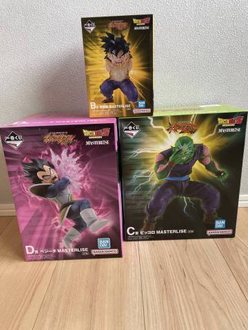 ドラゴンボール一番くじ　スペクタクルバトル　Ｂ賞孫悟飯　Ｃ賞ピッコロ　Ｄ賞ベジータ　未開封品