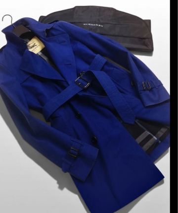 超美品　定価28万!!!■イタリア製◎BURBERRY LONDON バーバリー ■完売モデル！トレンチコート　サイズ46 k53-268 ロイヤルブルー！