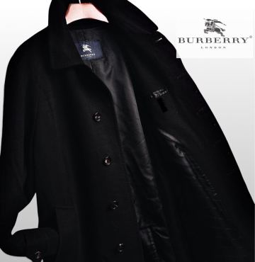 超美品/定価40万!!!●至高の逸品!!ピュアカシミヤ絹シルクBURBERRY LONDON バーバリー　チェスター　コート　K6-267 百貨店購入!!! メンズ