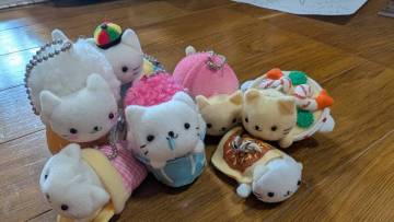 sanx にゃんにゃんこぬいぐるみキーホルダー　7点セット