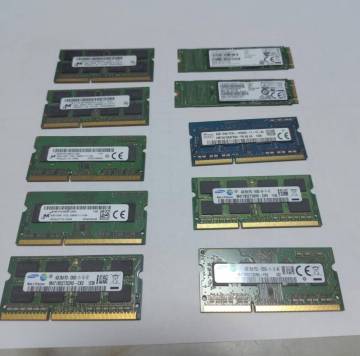 ノートパソコン用　　 メモリ８枚　その他SSD？２枚　ジャンク品　金取り用