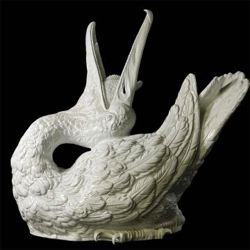 壷々● 本掲載作品同手 Meissen マイセン 「ペリカン」 77.5cm 日本宮メナージュリ動物彫刻 アンティーク [A485]SUR.OZAHIRO