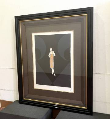 ★1円スタート！【真作】 エルテ「マンハッタン マリー」シルクスクリーン 168/300 直筆サイン 額装 約71&times;60cm 元箱・黄袋有
