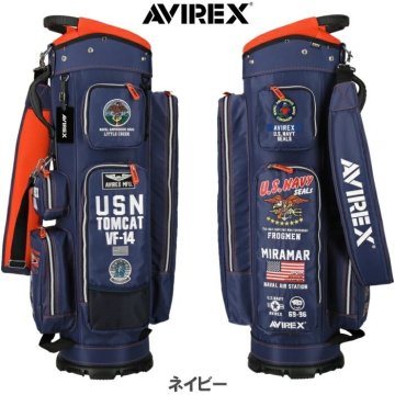 １円★AVIREX GOLF アビレックス ゴルフ AVG5S-AC26 カート キャディバッグ（ネイビー）9型 日本仕様モデル★
