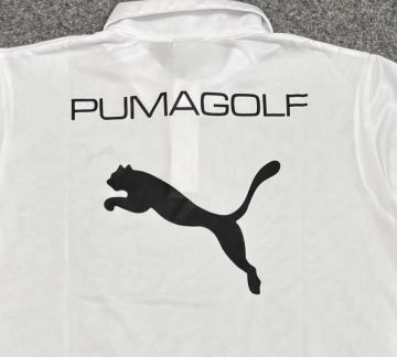 送料185円～◇新品◇PUMA プーマ ゴルフ◇Lサイズ◇吸汗速乾　半袖ポロシャツ　背面ロゴ　薄手
