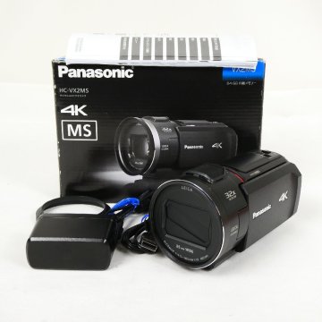 動作品 2024年製 Panasonic パナソニック デジタル4K ビデオカメラ HC-VX2MS 64GB内蔵メモリ ブラック 映像機器 外箱等付属 中古■GF025s■