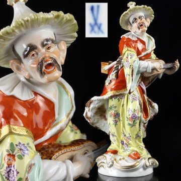 魁◆名家コレクション 本物保証 マイセン 「マラバルの男」大型フィギュリン 人形 高さ31㎝ マイヤー原型 希少作品