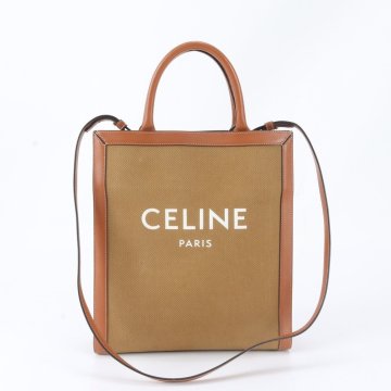 1円■美品■セリーヌ■バーティカル カバ レザー キャンバス 2WAY ショルダーバッグ 斜め掛け ハンド 本革 A4 レディース WWM EE3-10