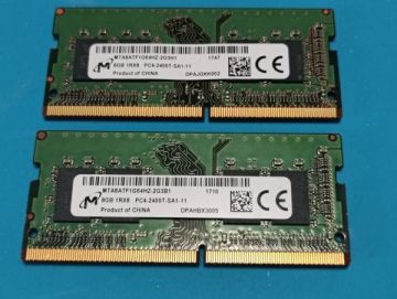 (BIOS確認済み)ノートPC用【Micron】 8GB 1Rx8 DDR4 PC4-2400T 8GBx2枚　計16GB No.19