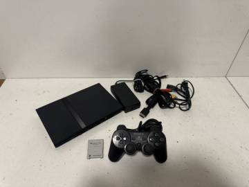 【ソニー 薄型 PS2 本体セット SCPH-70000 CB ブラック メモリーカード コントローラー AVケーブル ACアダプタ 】517