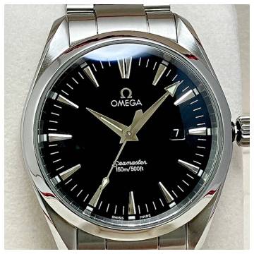 付属品、ベルト2種付き☆極美品のオメガ・シーマスター時計☆アクアテラ・ラージ☆2517-50・電池交換済み☆