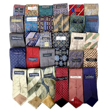 Yves Saint Laurent イヴサンローラン ネクタイ Christian Dior/CELINE/FENDI/GUCCI 他 大量 30点 おまとめ 中古品 80サイズ 蘇さ(BBY160)