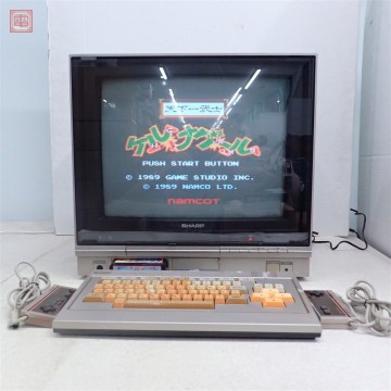 1円～ 動作品 SHARP 19インチ ファミコンテレビC1 19C-C1F マイコンピュータテレビC1 コントローラ/キーボード/取説付【SH