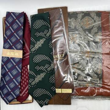 335H/ GUCCI グッチ Cartier カルティエ Pierre Cardin ネクタイ スカーフ 服飾小物まとめ 現状品 S7/5SA1