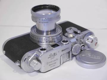 Leica IIIf ブラックダイアル セルフ付 シャークスキンボディ No497XX番 (ⅢC改) & ズミタール 5cm F2付 4875XX番 