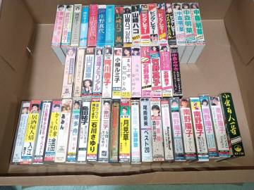 昭和歌謡女性カセットテープまとめ売り５０本セツト、山崎ハコ、山口百恵、南野陽子、中森明菜,他
