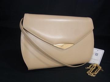 1円 ■美品■ GIVENCHY ジバンシィ SACS レザー 2WAY クロスボディ ハンドバッグ ショルダーバッグ 斜め掛け ベージュ系 HE1944