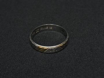 1円 CELINE セリーヌ マカダム Pt850&times;K18 750 18金 総重量 約3.44g リング 指輪 アクセサリー 表記サイズ 18 (約17号) FZ5900
