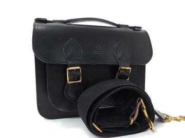 1円 GLENROYAL グレンロイヤル サッチェルバッグ レザー 2WAY ショルダーバッグ ハンドバッグ 斜め掛け ブラック系 HE1716