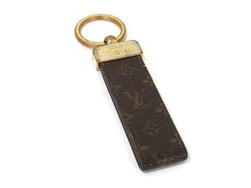 1円 LOUIS VUITTON ルイヴィトン M65221 モノグラム ポルト クレ ドラゴンヌ キーホルダー キーリング チャーム ブラウン系 BR4872