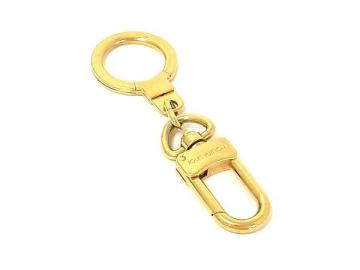 1円 ■美品■ LOUIS VUITTON ルイヴィトン M62694 アノクレ キーホルダー キーリング チャーム メンズ レディース ゴールド系 HF0209