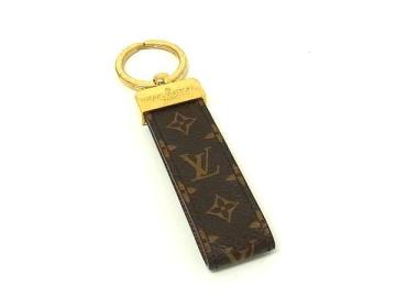 1円 LOUIS VUITTON ルイヴィトン M65221 モノグラム ポルト クレ ドラゴンヌ キーリング キーホルダーブラウン系 FY4032