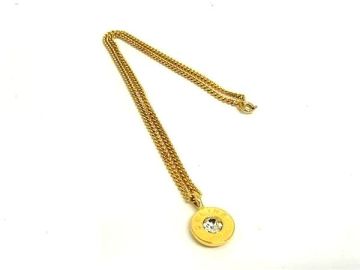 1円 CELINE セリーヌ ラインストーン ネックレス ペンダント アクセサリー レディース ゴールド系 BS8095