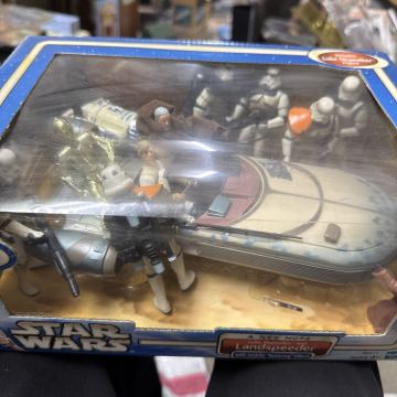スターウォーズ ルークスカイウォーカー ランドスピーダー カスタムフィギュアセット シネマシーン ジオラマセット プラス10体追加 3.75