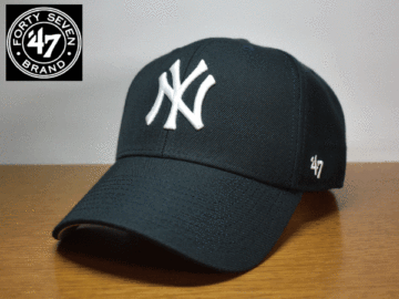 C221《未使用品》47 BRAND 47ブランド【フリーサイズ】MLB NY YANKEES ヤンキース 野球帽 帽子 キャップ USモデル