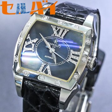 本物 ペルレ 極希少 ダイヤモンド アーカイブ ブラックマザーオブパール ハイジュエリーウォッチ 宝飾腕時計 ヴィンテージ Perrelet