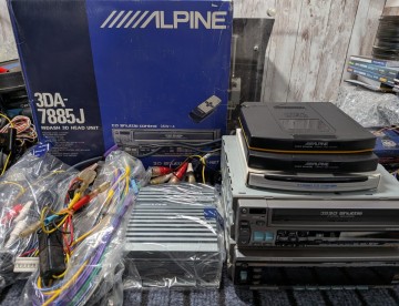 アルパイン 上位モデル アンプレス高級機3DA-7885J MDA-5046 MXE-F350 3CD イコライザー グライコ イルミネーション 旧車 昭和 高音質