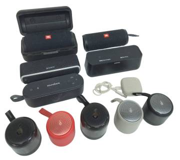 【V8-005】 中古・現状品 ★ ワイヤレススピーカー11点まとめ SONY ANKER JBL オーディオテクニカ Bluetooth スピーカーフォン ★MO-6915
