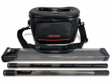 DAIWA ダイワ 渓流竿 2本セット HZ 朝霧 技 硬調61M／HX 連山 抜 硬調53M マルチレングス CARBO-WHISKER 竿袋 ケース X&rsquo;SELL バッグ付