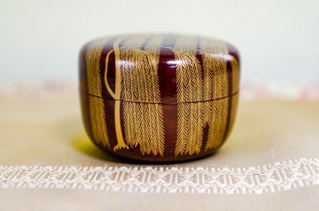【新品/未使用】茶道具 折溜一閑 柳蒔絵 中棗 京唐庵 宗甫 作 共箱 / 保管品 薄茶器 棗 漆芸 抹茶