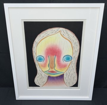【江】限定73/120 加藤泉 無題 木版画　サイン 額装 （絵画 物神 胎児 オブジェ）AXZ3093 ODTajqp LATqzgf