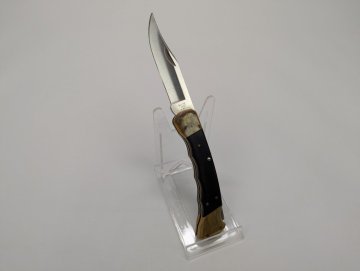 BUCK 110 フォールディングハンター フィンガーグルーブ 折りたたみナイフ Hunting Knife_長E1-0666