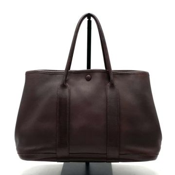 1円 良品 HERMES エルメス ガーデンツイリー レザー ハンド バッグ H刻印 fY0654A