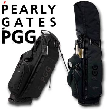 新品 PGG PEARLY GATES パーリーゲイツ GINZA SIX限定! 定8.8万 高機能性 スタンド式 キャディバッグ ゴルフバッグ レインカバー付き P4555