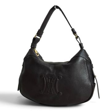 1円【希少品】CELINE セリーヌ トリオンフ トートバッグ ハンド オールレザー 革 ゴールド金具 ブラウン 茶色 y2k 男女兼用 
