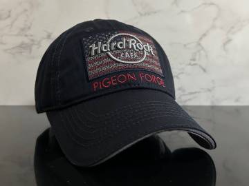 【未使用品】431KE 訳あり★Hard Rock Cafe ハードロック・カフェ キャップ 帽子 CAP クールなネイビーのコットン素材！《FREEサイズ》