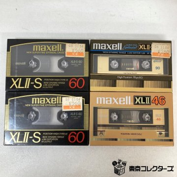 【未開封】カセットテープ まとめて4点 maxell マクセル XLⅡ 46 / XLⅡ-S 90 / XLⅡ60 ※シュリンク破れ ハイポジション 録音用 未使用 〇
