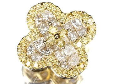 OR19124D【1円～】新品【RK宝石】《Diamond》極上イエローダイヤ 極上クリアダイヤ 総計0.7ct K18 高級ペンダントヘッド ネックレス ダイヤ