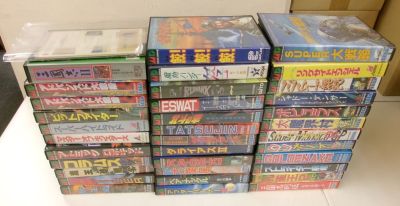 #s27【梱100】MEGA DRIVE メガドライブ セガ タイトー ダライアスⅡ DJボーイ シャドー・ダンサー バハムート戦記 他 空箱 取説 まとめ
