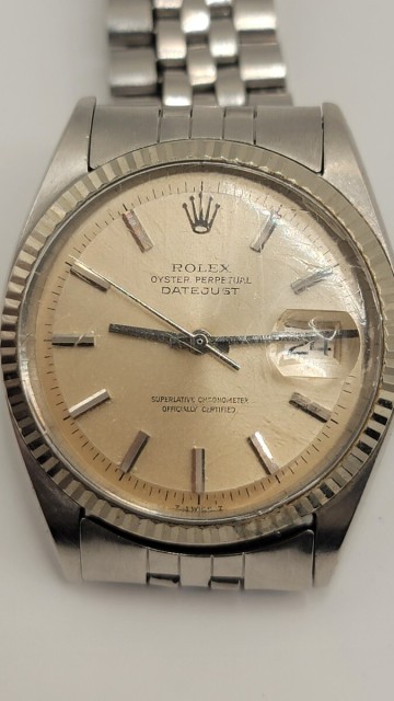 ROLEX DATEJUST 1601 ロレックス デイトジャスト 段付き文字盤 自動巻き ヴィンテージ 稼働品 　ジャンク　腕時計 OYSTER PERPETUAL